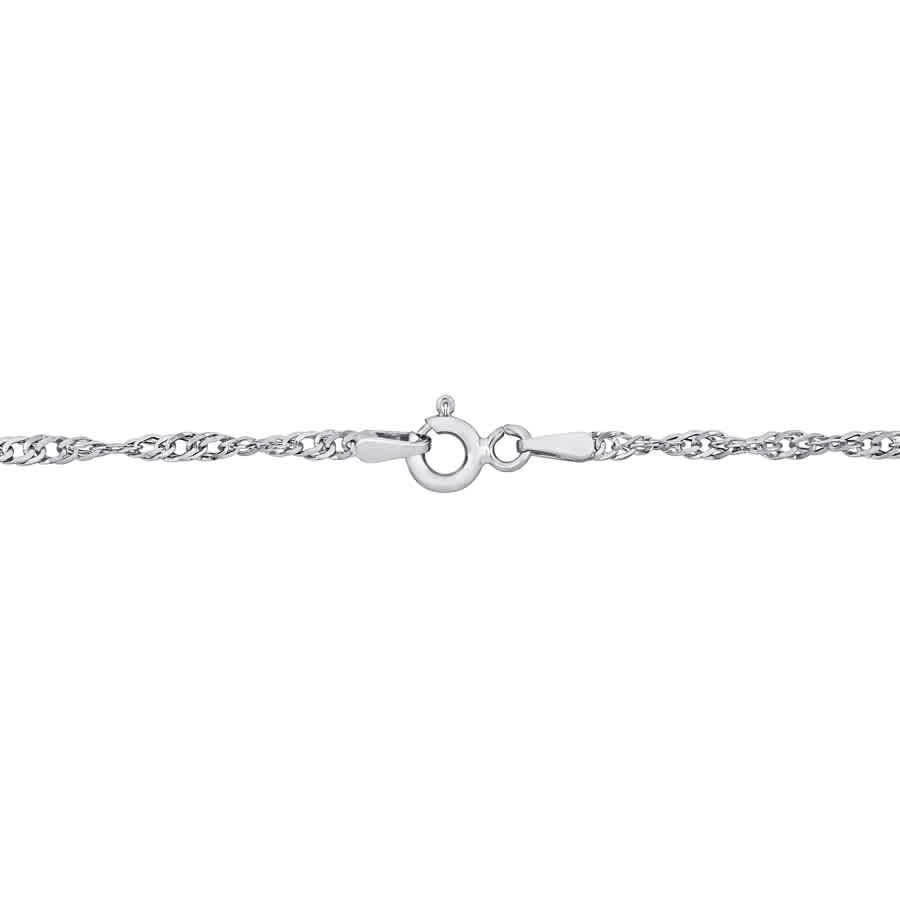 AMOUR 1.9mm Diamond-cut Singapore Necklace In 14K White Gold – 18 In