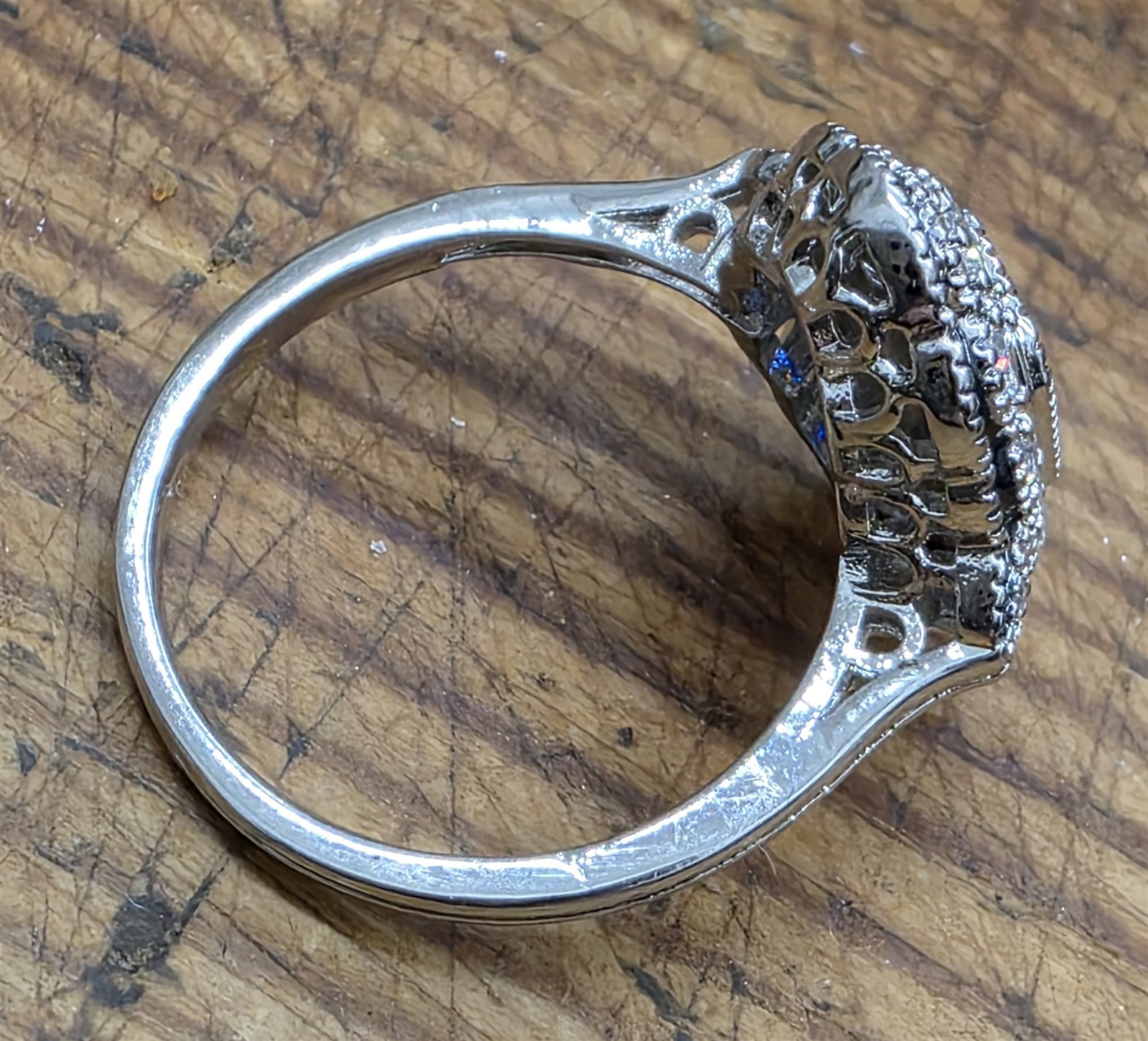 Victorian Trading 9 Millicent Art Deco Engagement Ring Silver 30G