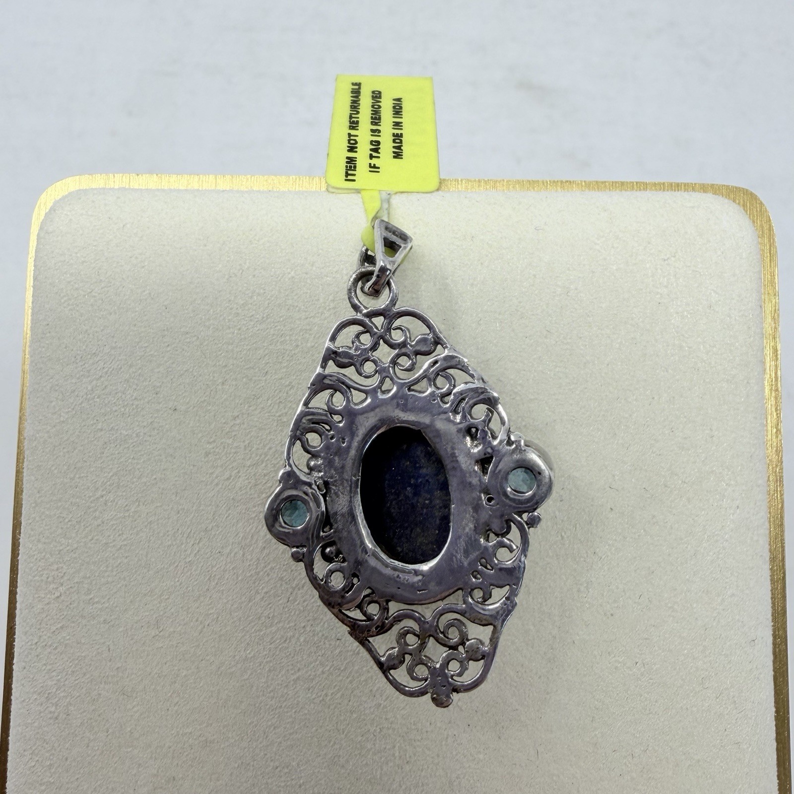 Shop LC Artisan Craft Lapis Lazuli/London Blue Topaz Pendant without Chain 5315