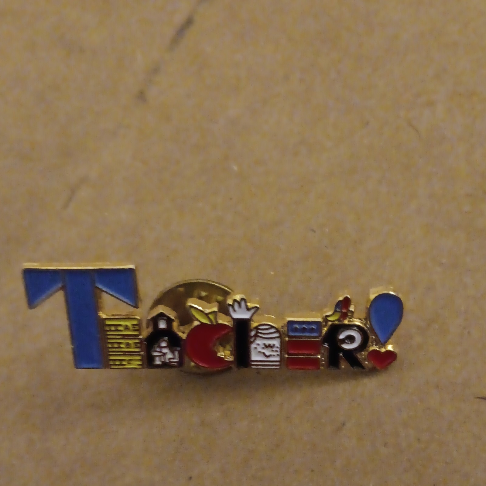 Multicolor Enamel Metal Pin “TOGETHER” Design Love Theme No Stone