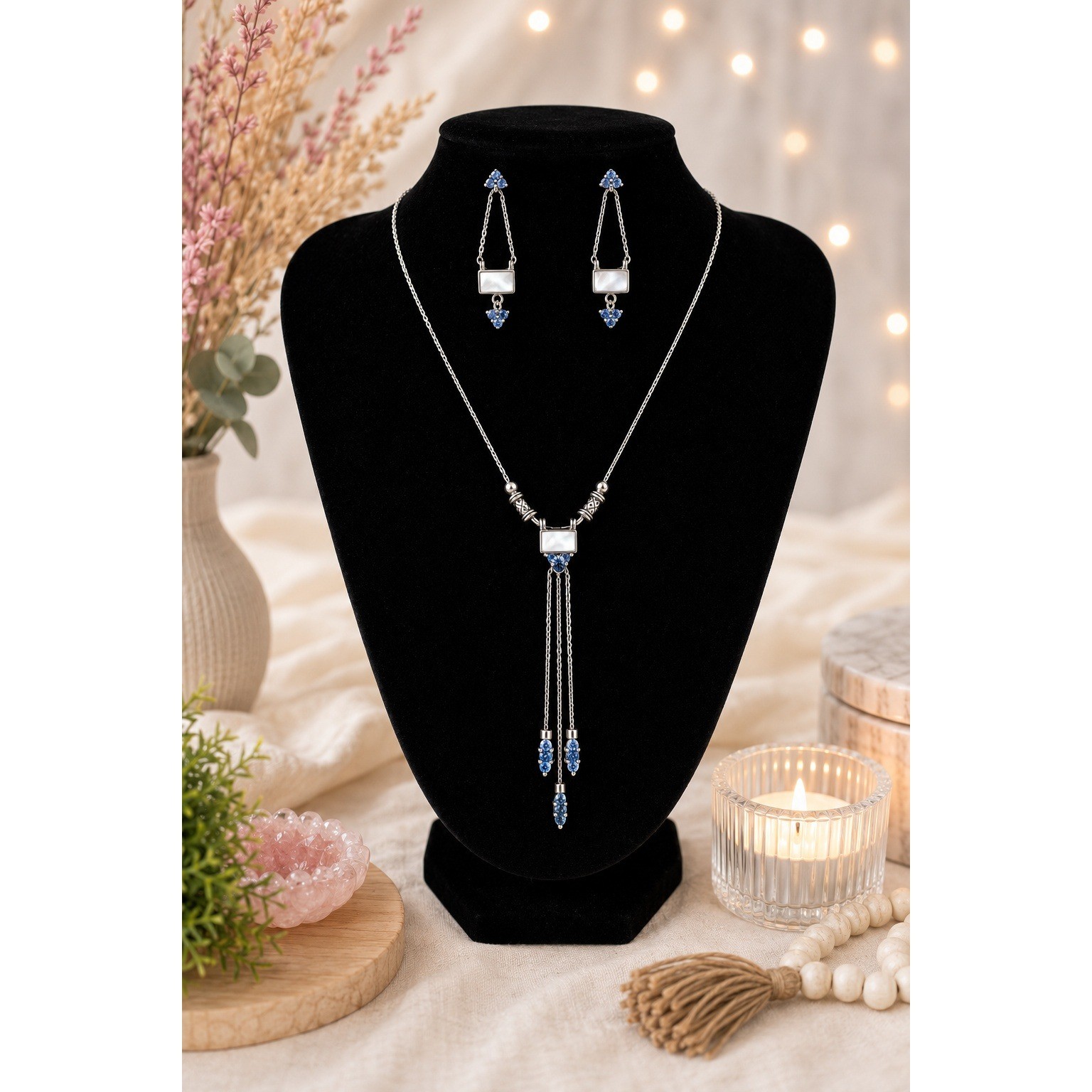 Multi-Strand Gemstone Chip Necklace + FREE Brand-New Napier Jewelry Bonus!