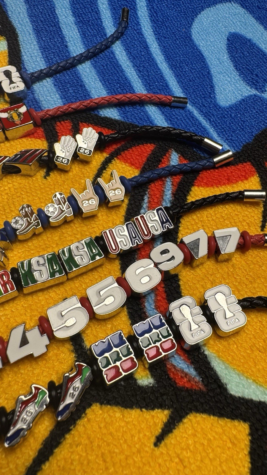 5 Authentic FIFA 2026 Bank of America Fan Band Charms | Houston | Choose Design