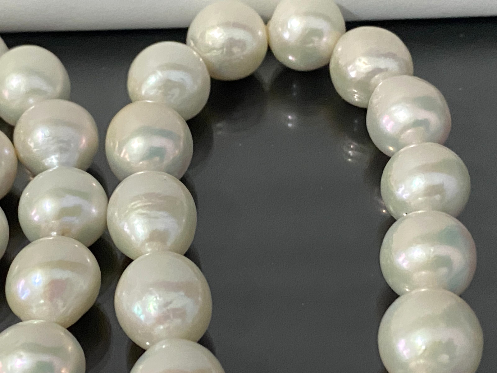 Large White Pearl Single-Strand Necklace 84cm Long 12 – 13mm