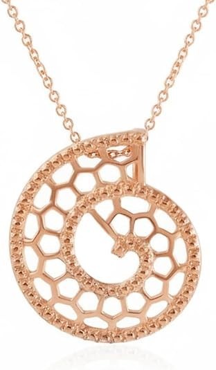 Filigree Swirl Pendant for Women in 925 Sterling Silver and Gold Plating