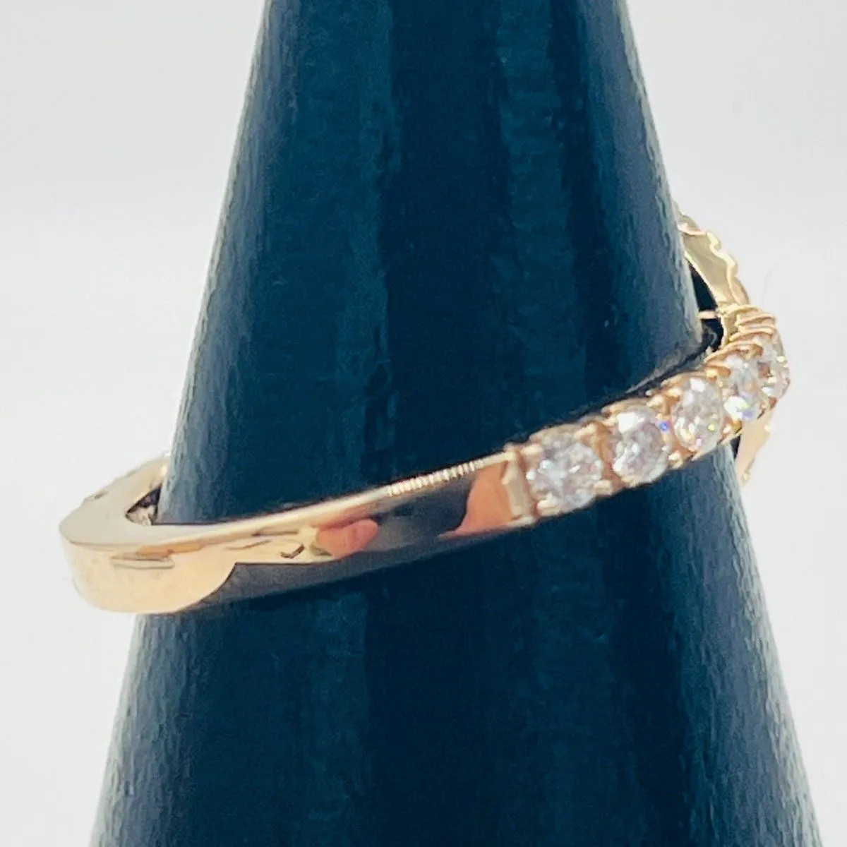 HERMES Finesse Diamond Ring 750 PG Pink Gold D0.83 Approx. Size 10