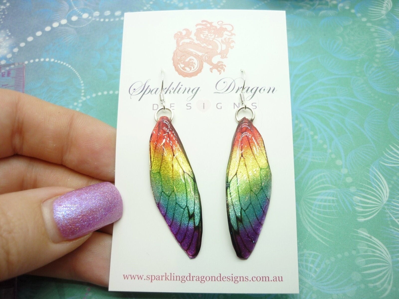 Butterfly Wing Rainbow Earrings – Fairy Jewellery, Fun Gift for her Fairy Wing
