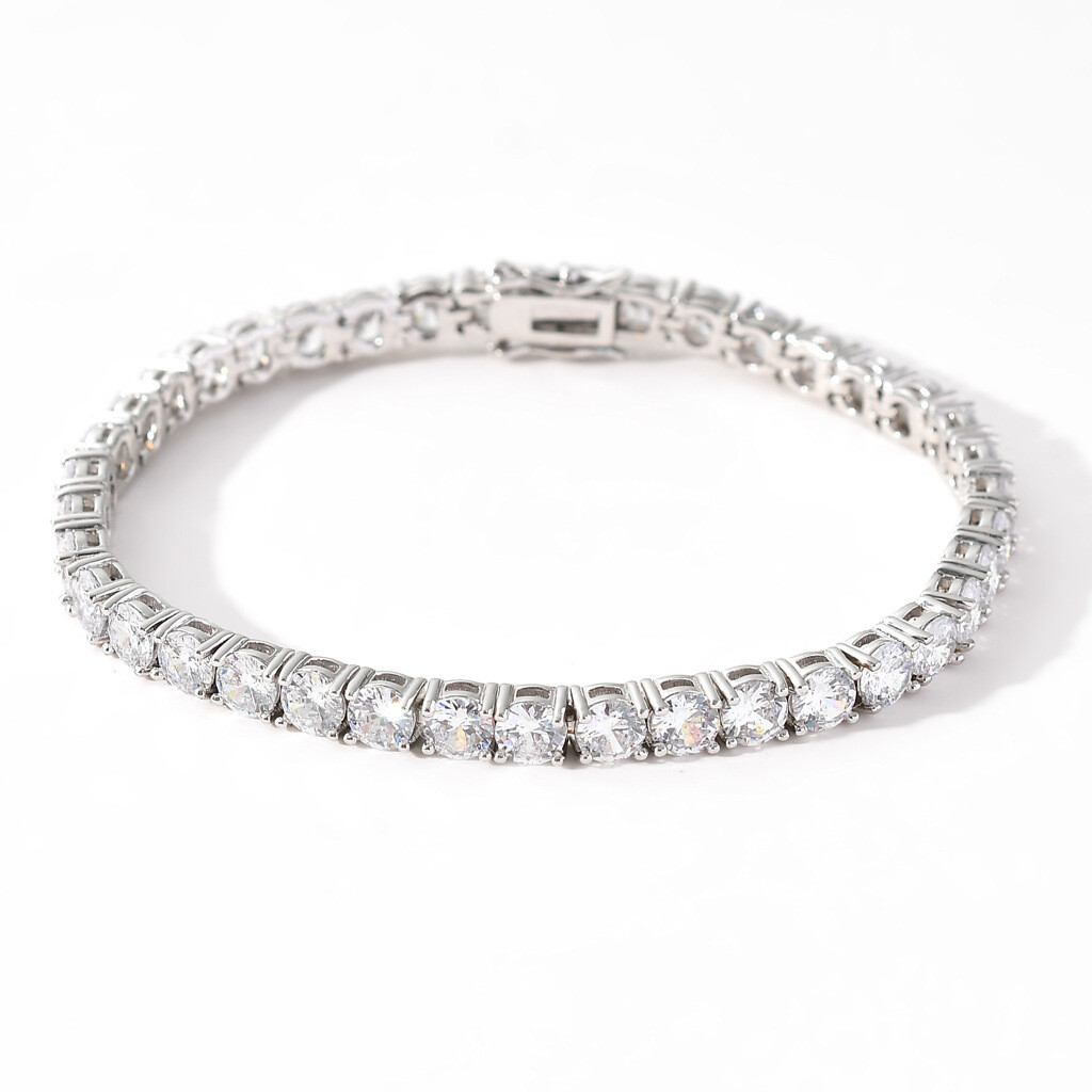 6″-24″ Hip Hop Necklace Bracelets 5A CZ Diamonds Real Gold Plated Tennis Chain
