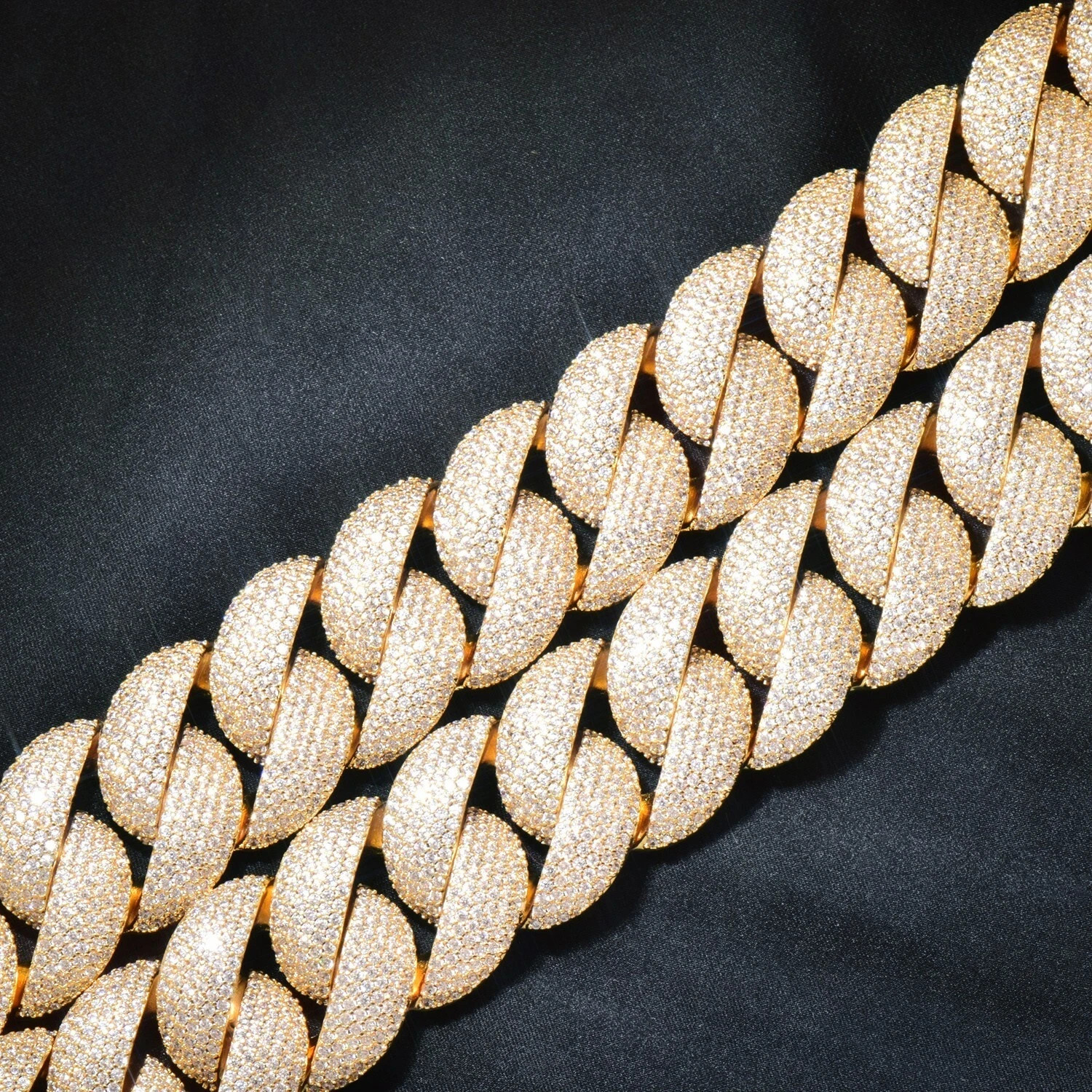20MM 5AAA+ CZ Hop Hip Ice Out Miami Cuban Chain Bracelet 14k Real Gold Plated