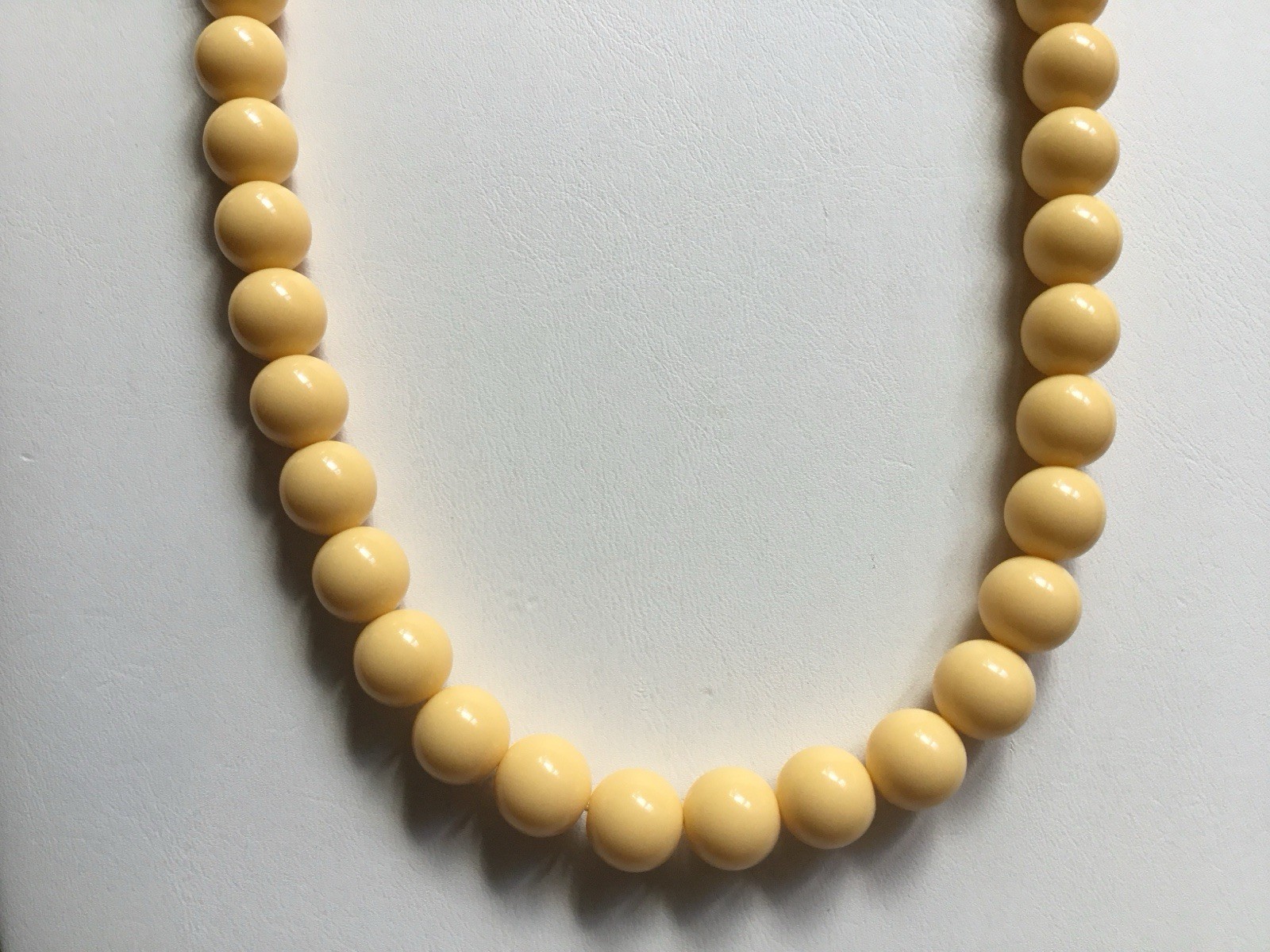 Short Length Butter Yellow Beads Adjustable Necklace