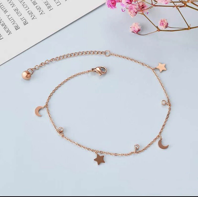Women anklet Non tarnish Hypoallergenic Charm anklet Stainless Steel bracelet