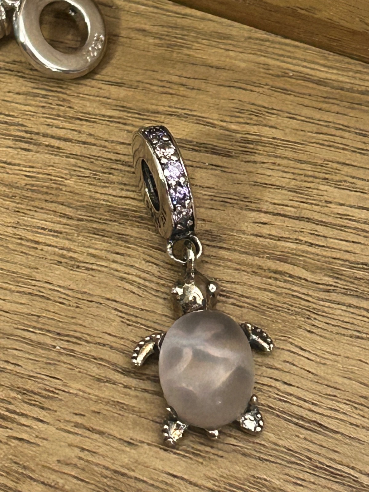 1 random s925 silver pink charm bead Unbranded