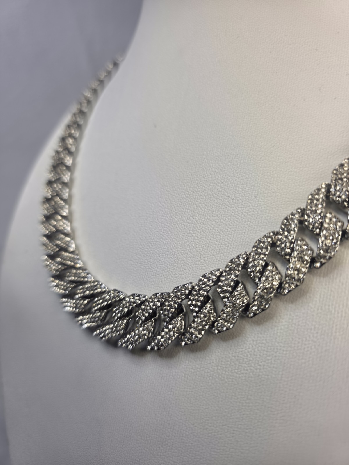 24” Iced Out Cuban Link Chain Heavy Solid Look Mens Hip Hop Necklace