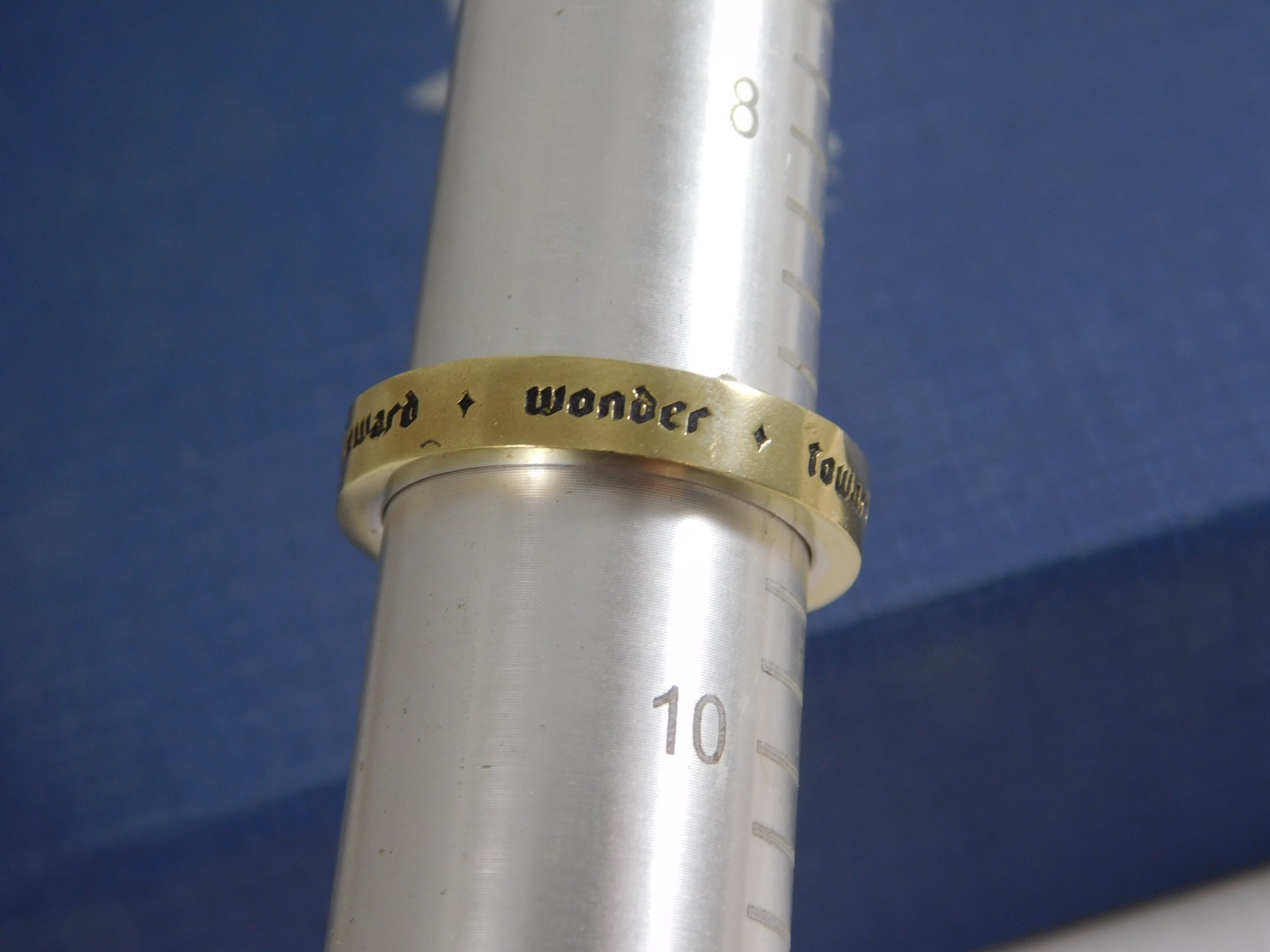 WAXING POETIC Sterling Silver Brass Guidance Wonder Toward Beauty Love Ring sz 9