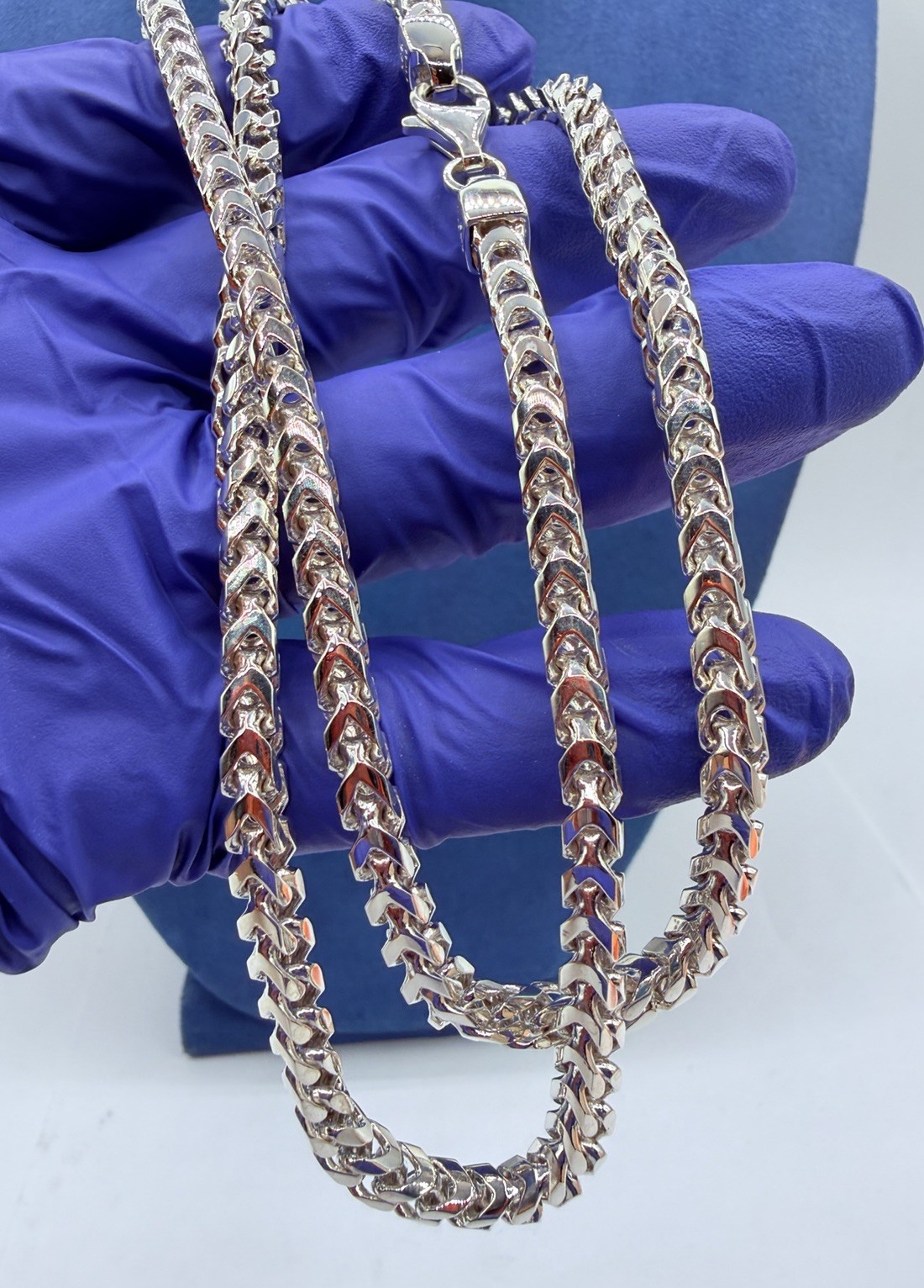 HEAVY SOLID 925 ITALY STERLING SILVER FRANCO CHAIN NECKLACE 28 6MM 863G G2U