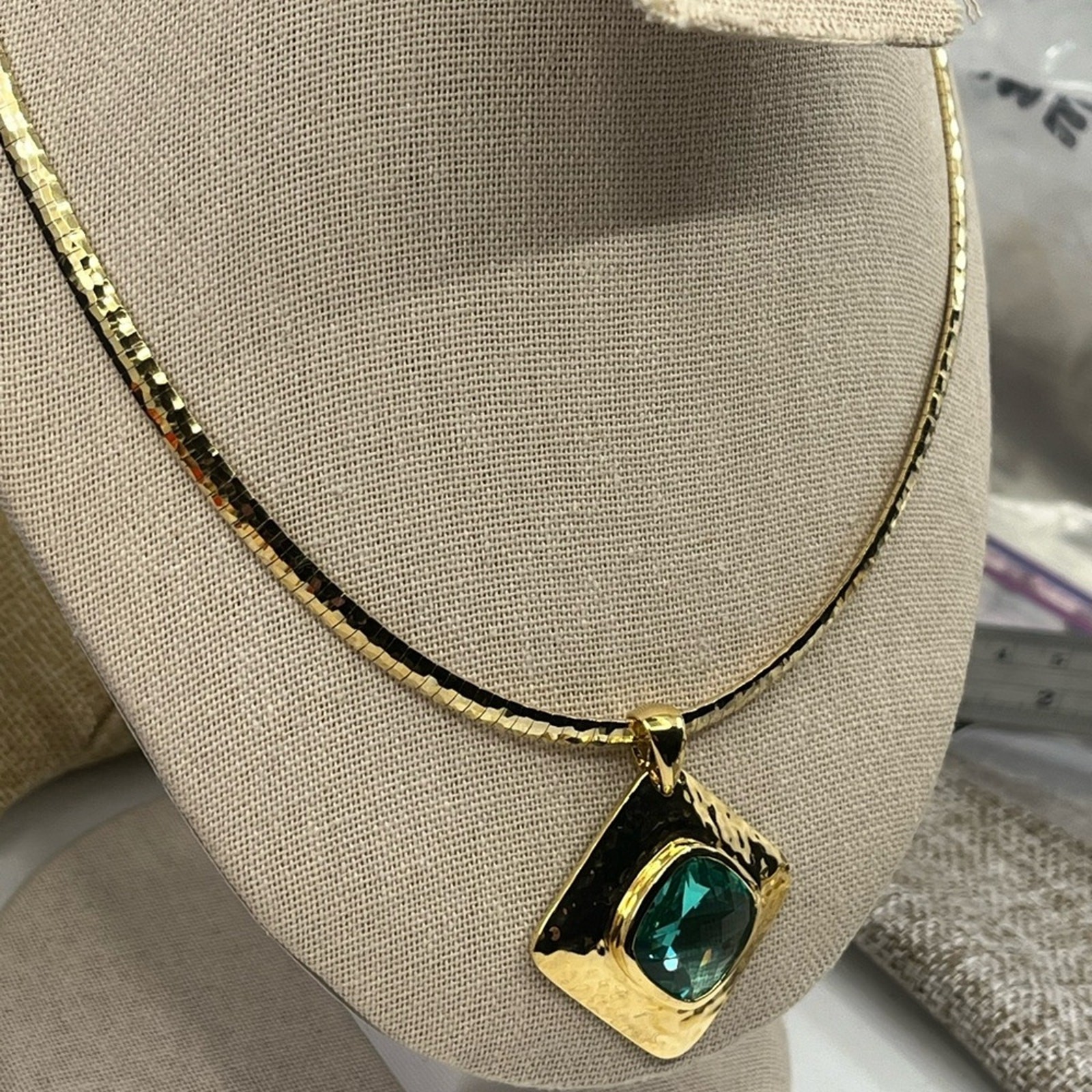 Technibond 18K Gold Over 925 Italy Sterling Silver Pendant Necklace – 30g – Box
