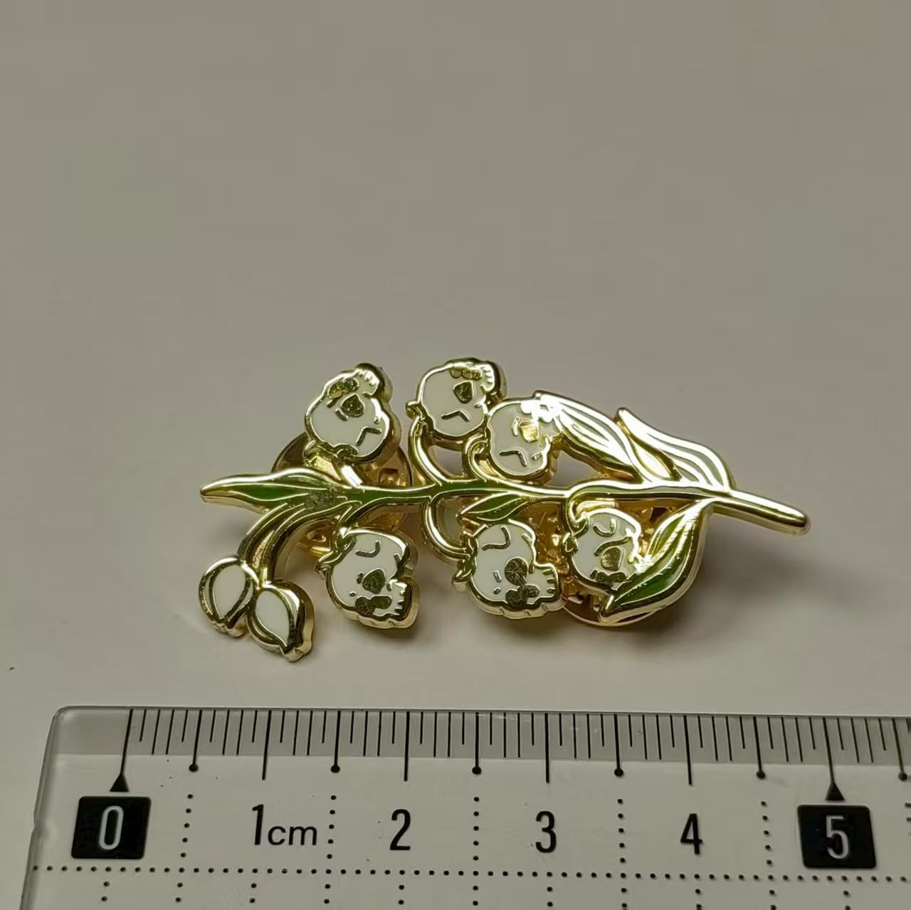 Skull Lily of the Valley Enamel Pin Flower Badge Brooch for Backpacks Coats Hats