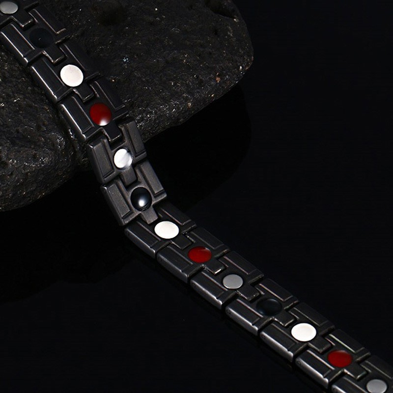 Black Energy Health Care Magnetic Theraphy Bracelet Men Power Chain Pain Relief