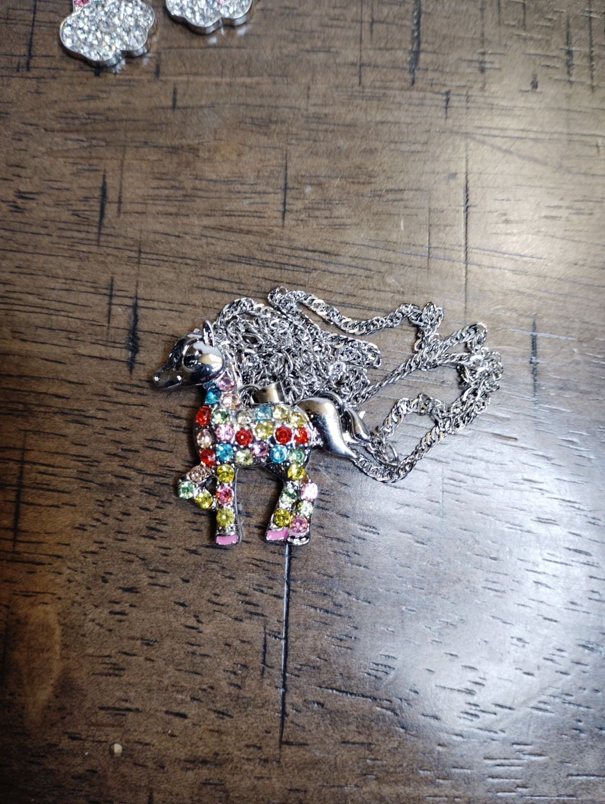 Set of Colorful Rhinestone Animal and Fairy Necklaces