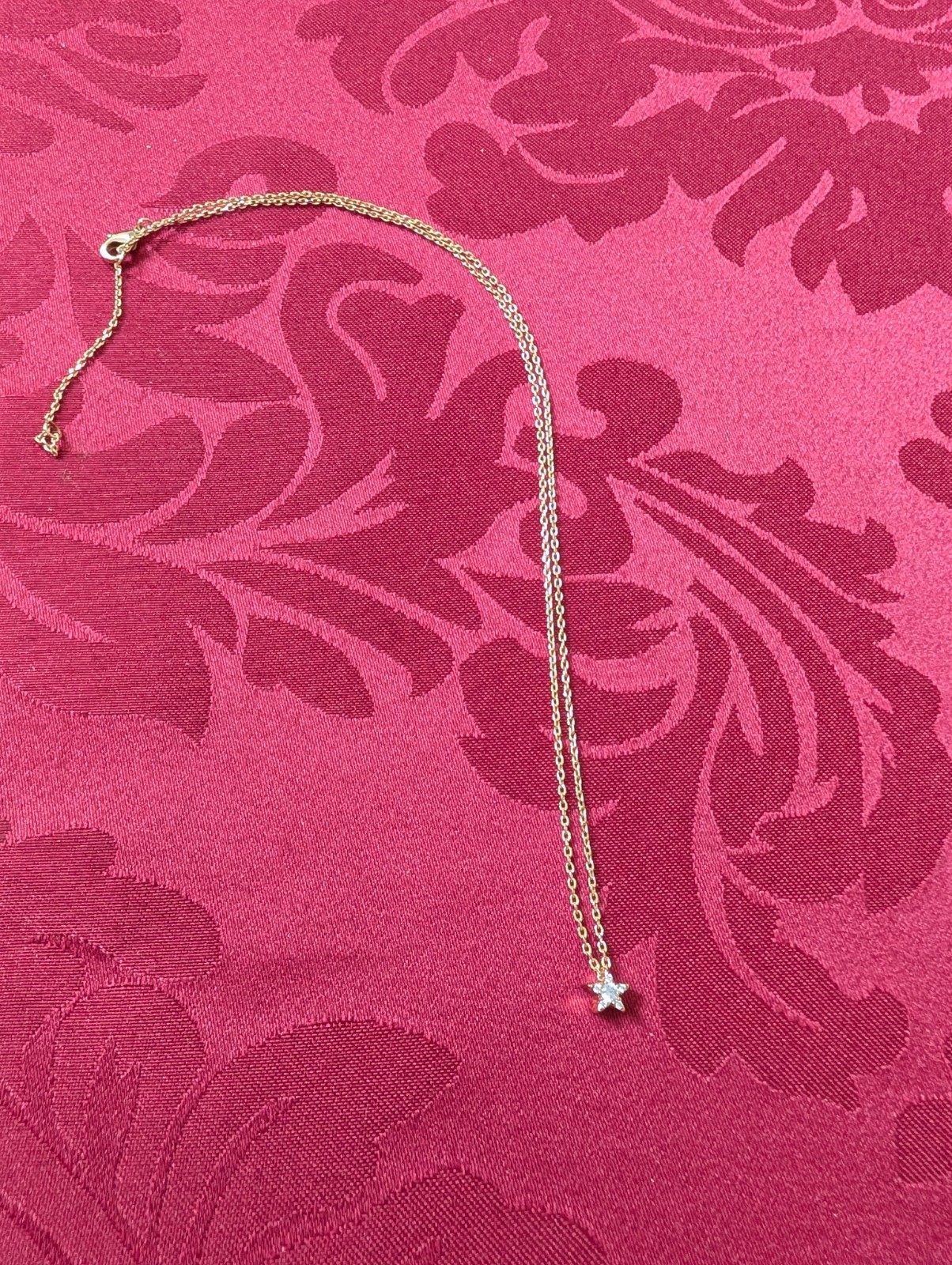 Gold Colored Star Necklace Gold Tone Chain