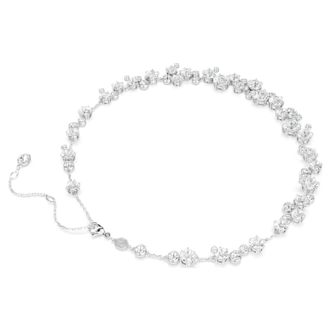 Swarovski Constella necklace Round cut, white, rhodium plated