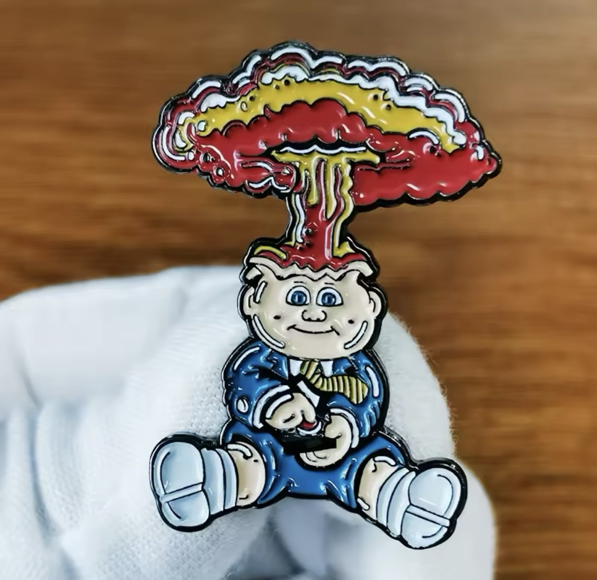 Garbage Pail Kid Adam Bomb Style 1pc Pin Rubber Pin Backer Garbage Pail Kids Fun