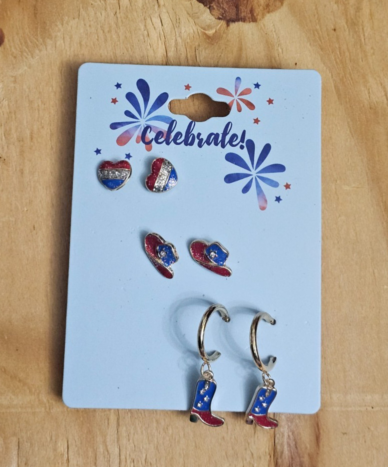Celebrate 4th of July Earring