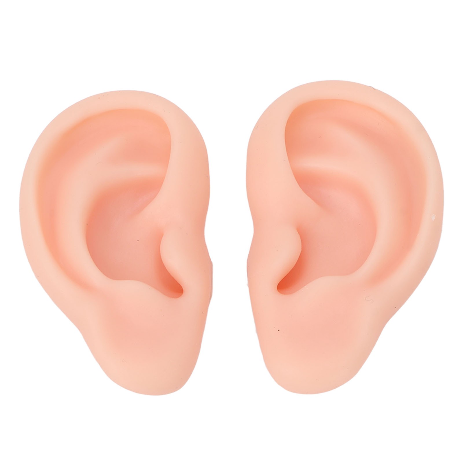 1 Pair Silicone Ear Model Soft For Piercing Exercise (Light Skin)