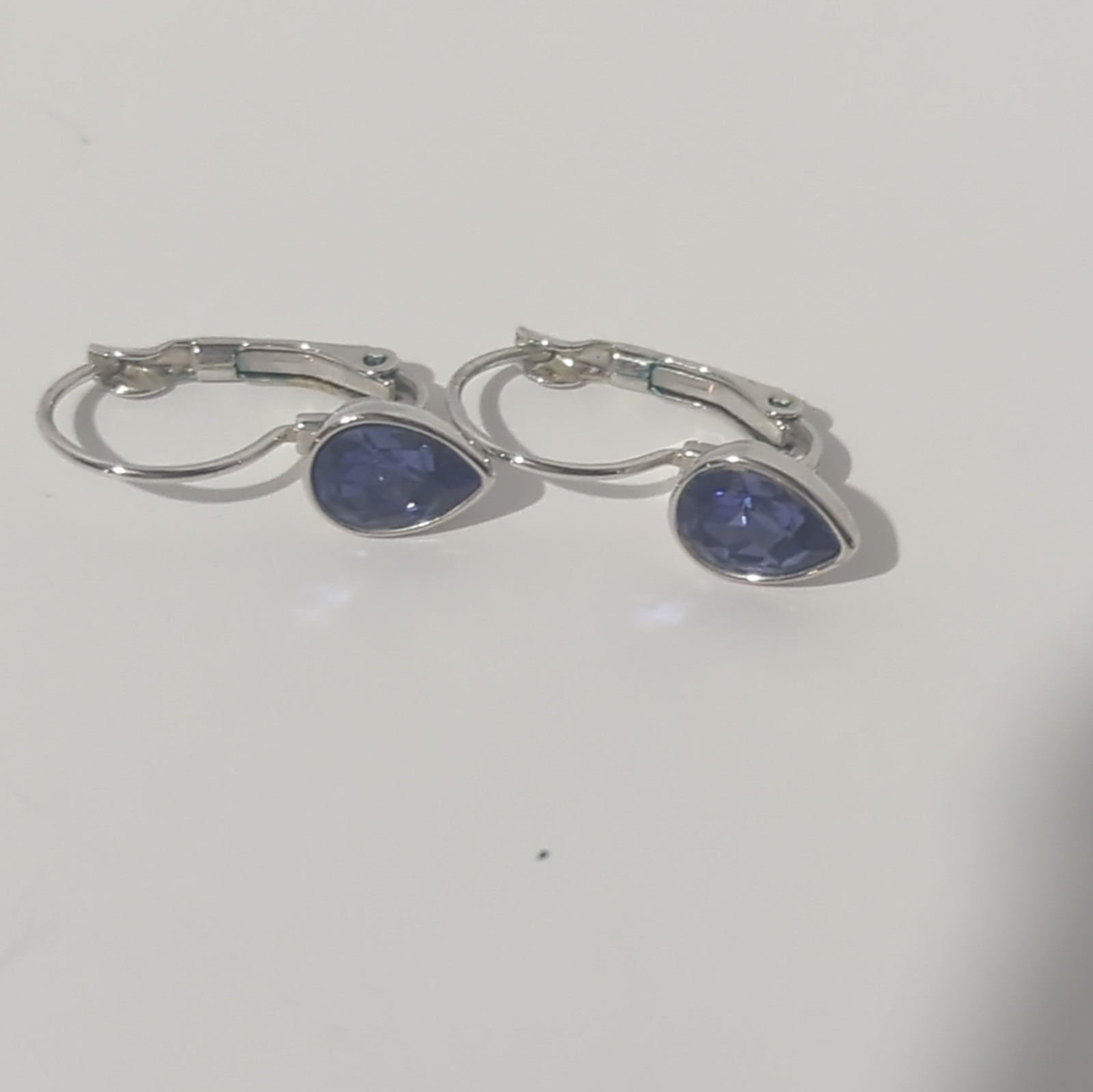 Touchstone Crystal Swarovski Lavender Tanzanite Double Layer Necklace Earrings