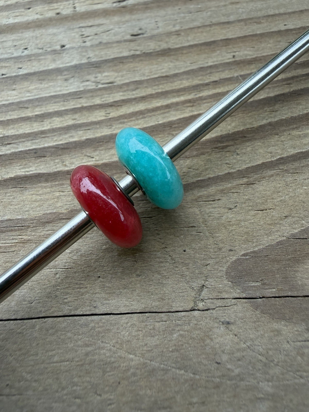 2 TROLLBEADS LE China Jade Beads from 2009 LE Chinese Bracelet Rare HTF