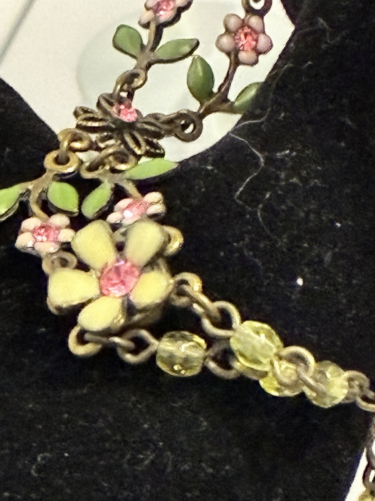 Vintage Avon Fashion Flower 3 Pc Suite Swag Necklace Bracelet Earrings Mint