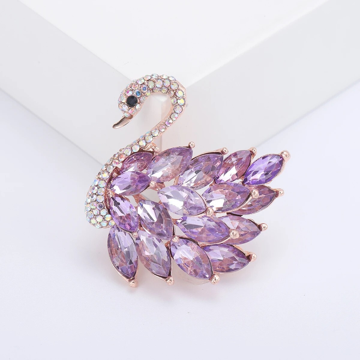 Pearl Swan Brooches for Women Men Rhinestone Animal Pins Friend Gifts Hot Sale