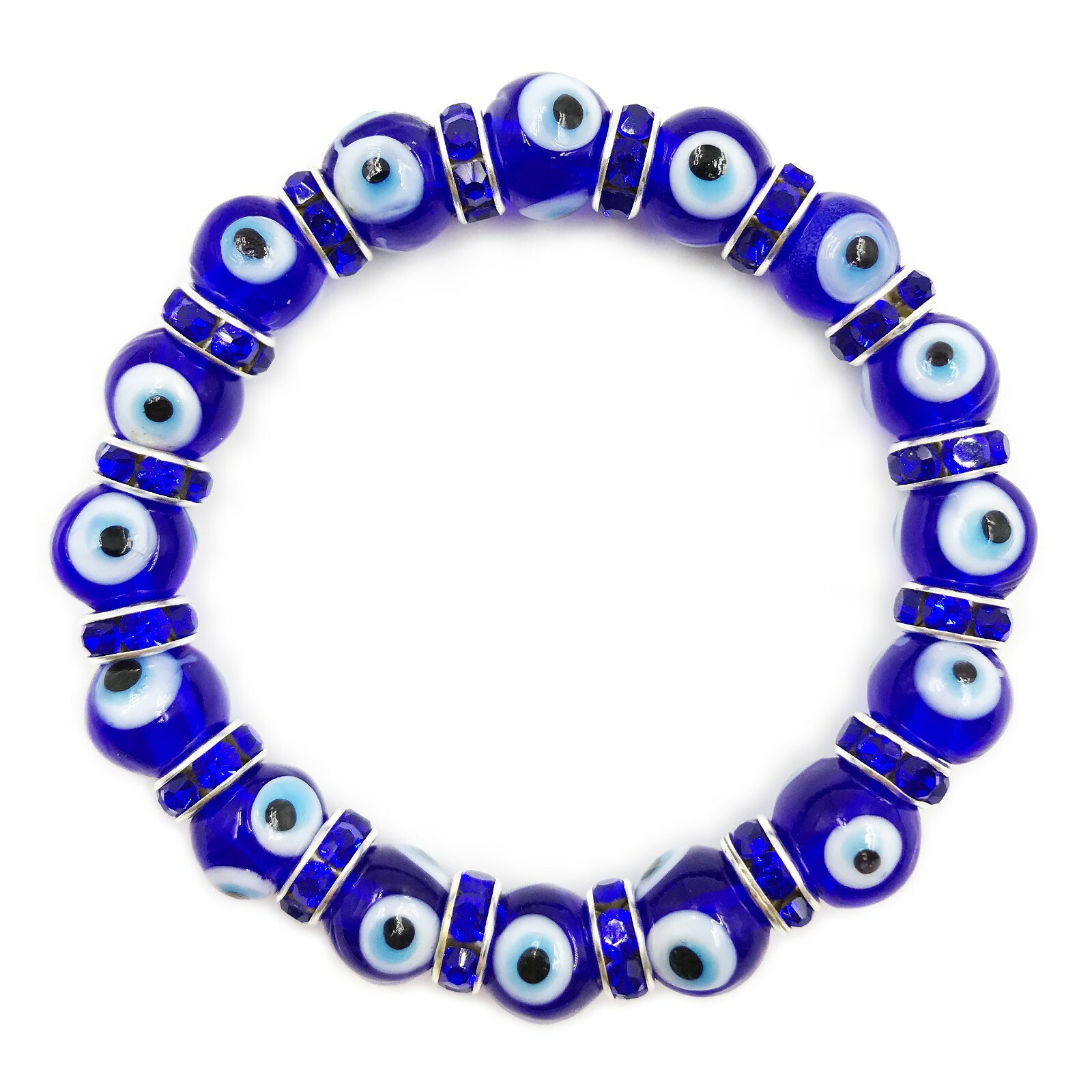 Evil Eye Stretch 10mm Beaded Bracelet