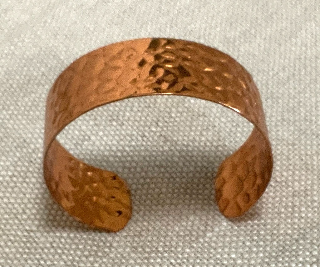 Hammered Copper 1 1/8” Wide Cuff Bracelet – ZAMBIA ART NDOLA NEW UNUSED