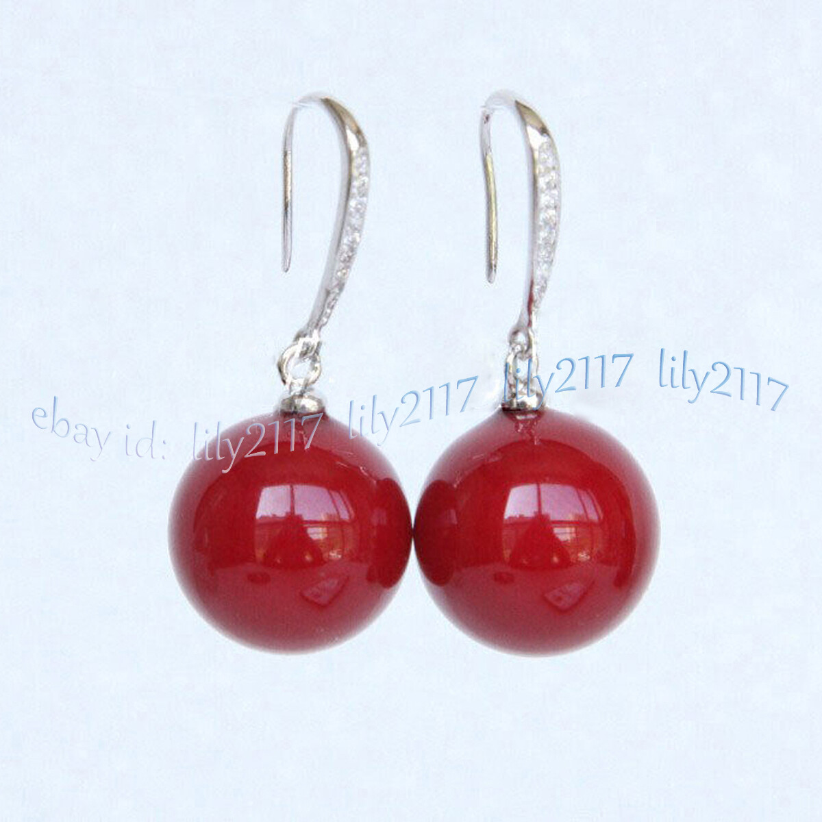 8-16mm Multicolor South Sea Shell Pearl Round Beads Dangle Silver Hook Earrings