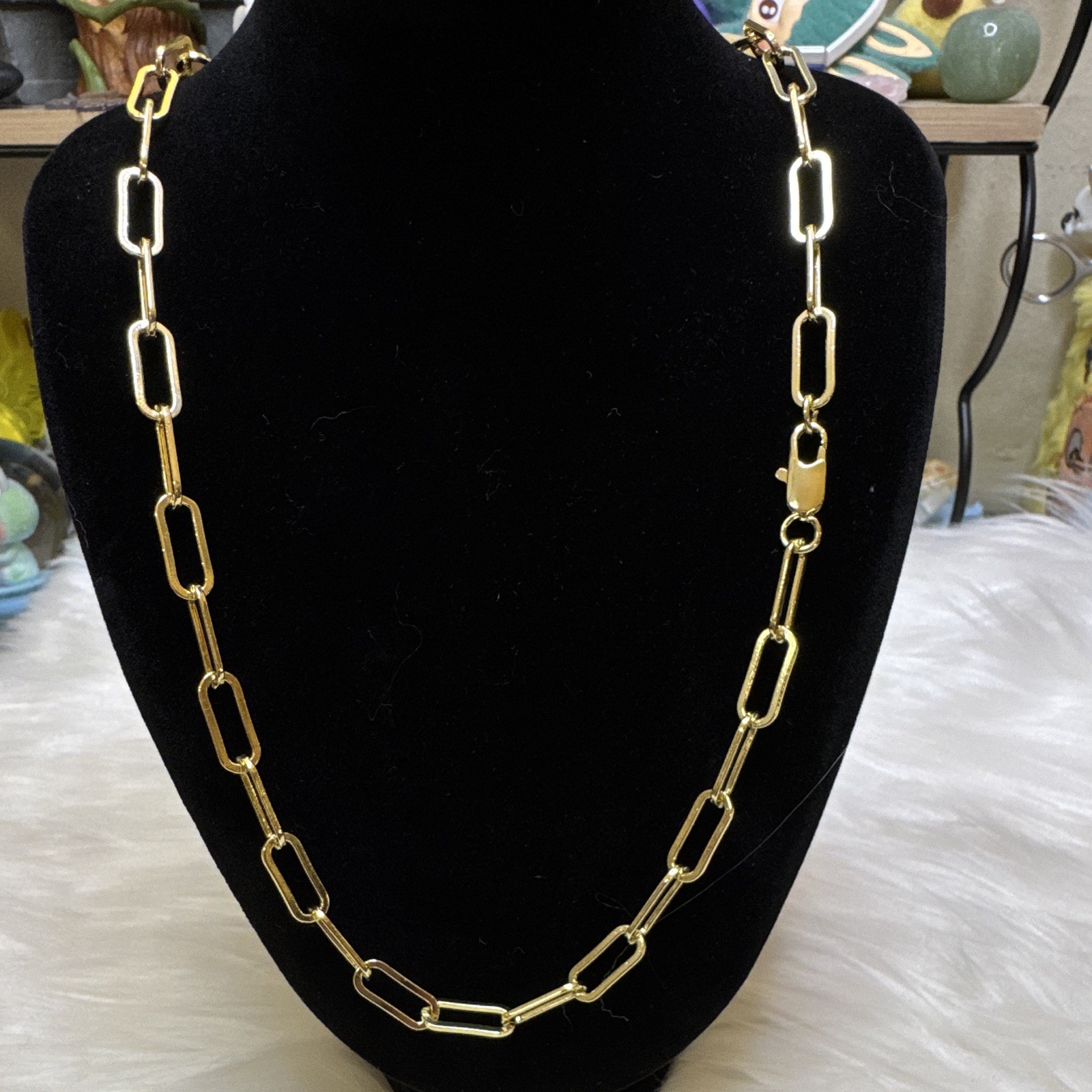 Paperclip Necklace 14K Gold Filled, 22inch, 6.2mm, Lobster Clasp.