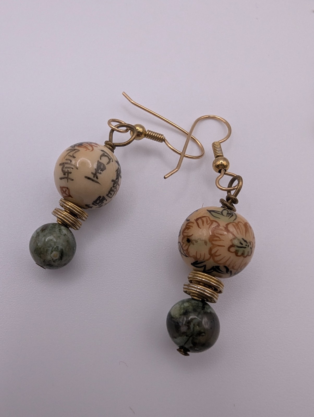 10 Pair Artisan Style Dangle Earrings Lot Glass Bead Stone Boho Mixed Jewelry