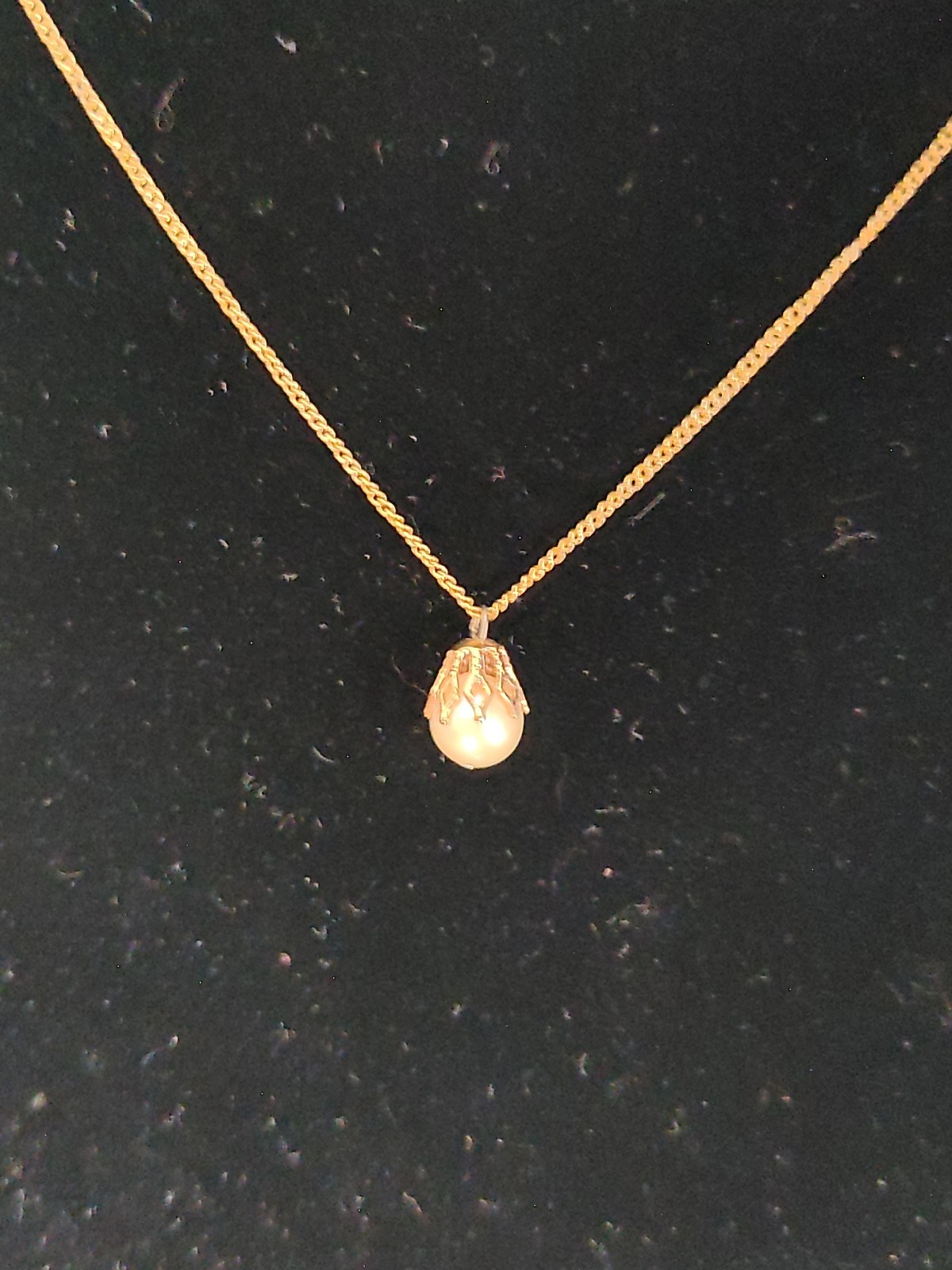 Single Pearl Necklace. White Pearl Necklace. Pearl Pendant.
