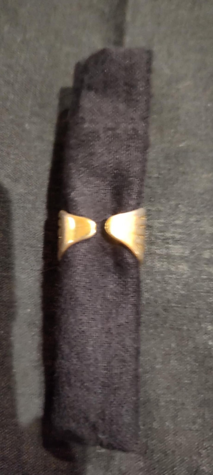 Robert Lee Morris For Donna Karan Vintage 24k Gold Plated 5 Band 3/4 Inch…