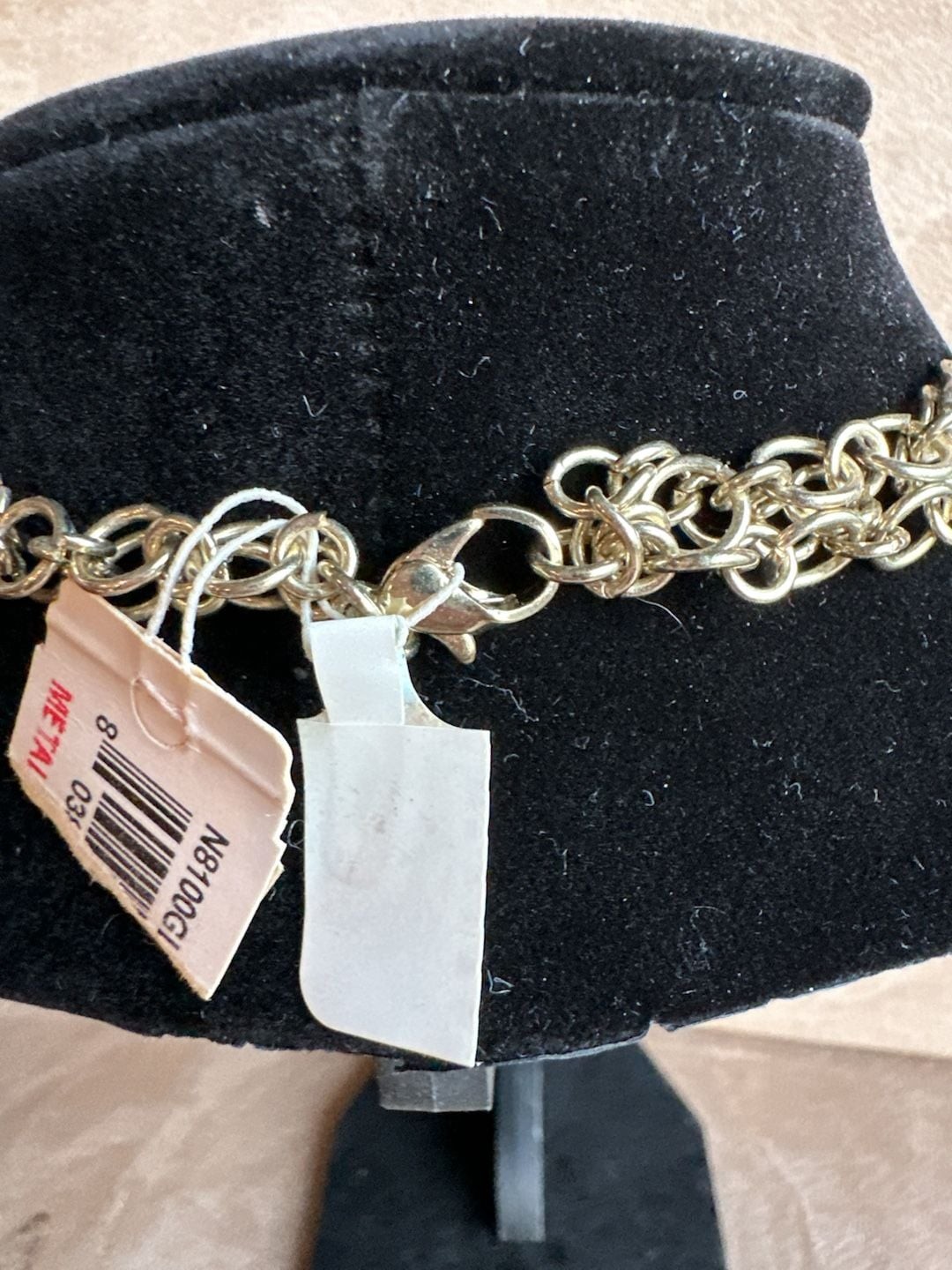 Laila Rowe Gold-Tone Multi-Layered Hammered Circle Statement Necklace
