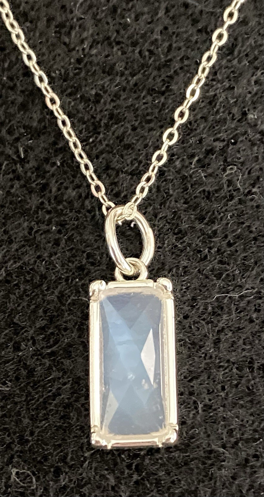 Rainbow Moonstone Sterling Silver Hope Necklace