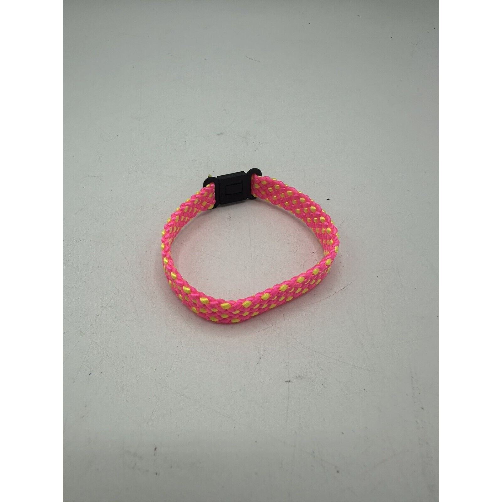 Vintage Katcho’s Bracelet Adult Unisex Surf Skate Pink / Yellow Braided Wrap