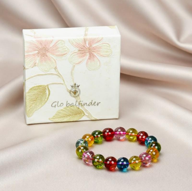Lady Girl Women Multiple Crystal Beads Bracelet Jewelry Family Gift Box DD167