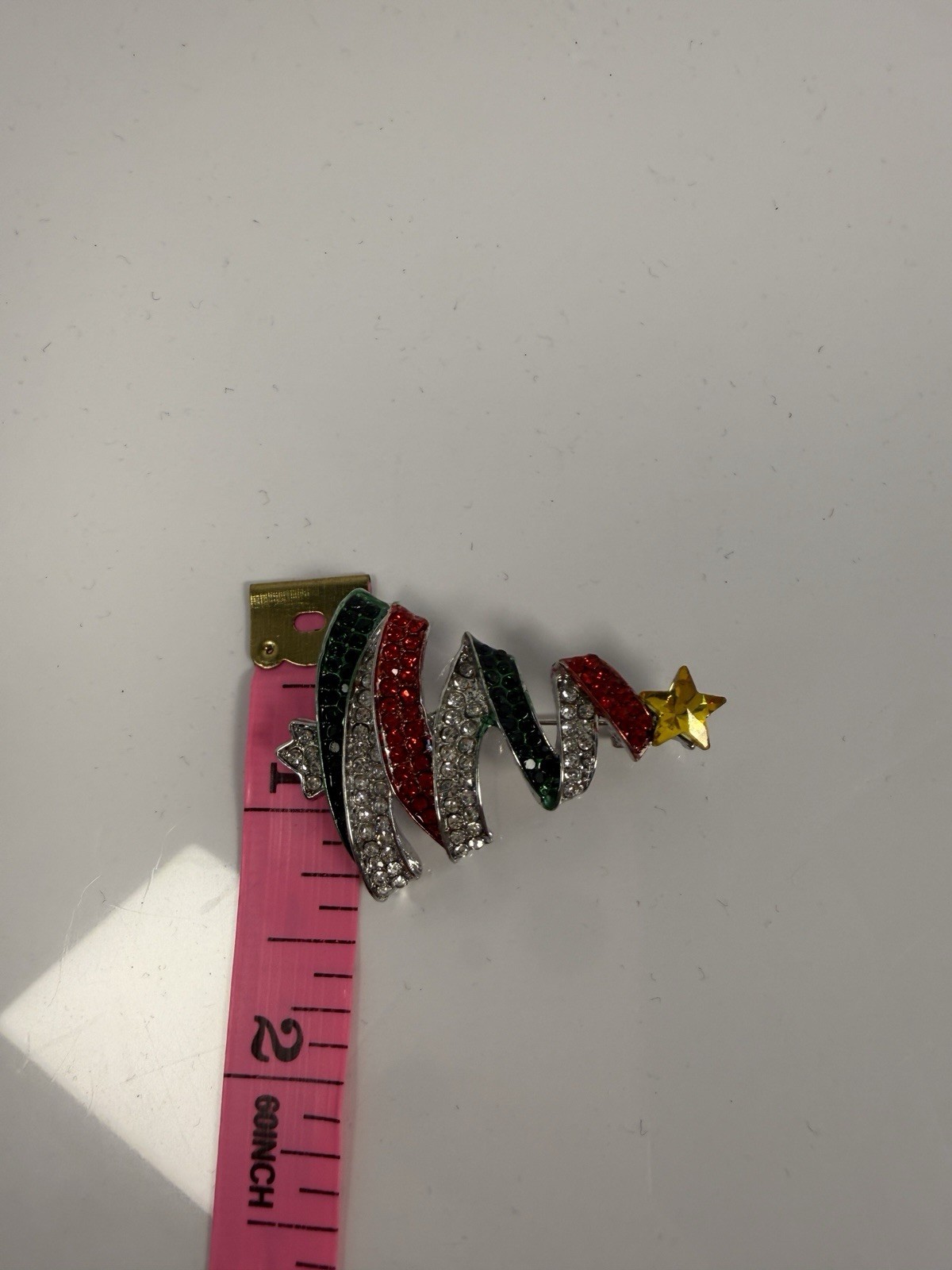 Sparkle And Shine Christmas Tree Brooch With Colorful Rhinestones