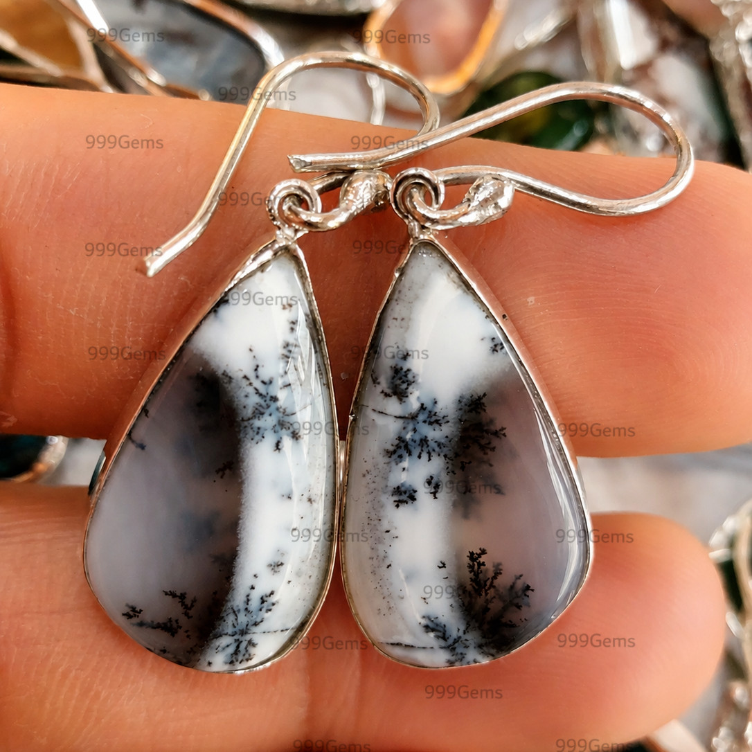 Natural Gemstone Earrings 925 Sterling Silver Plated Minimalist Jewelry Gift Lot