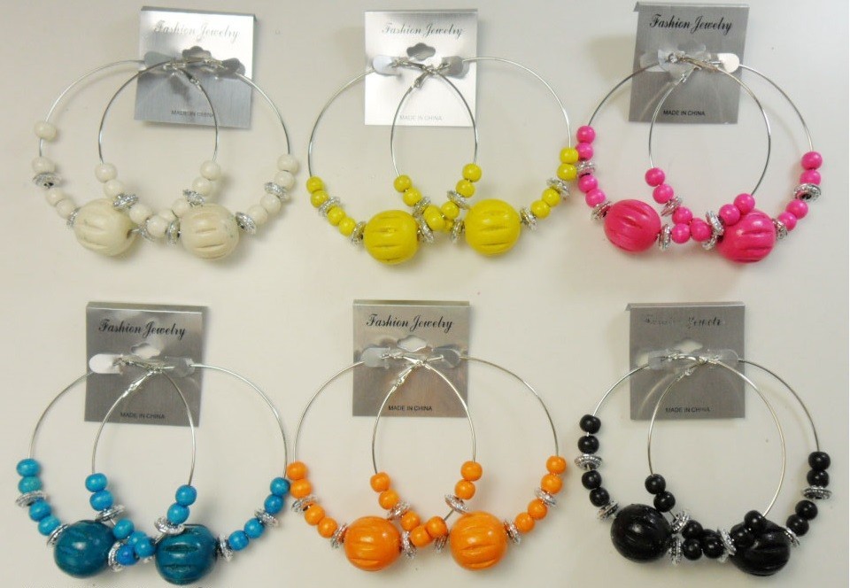 A-50 Wholesale Jewelry lot 10 pairs Colorful Fashion Hoop Earrings