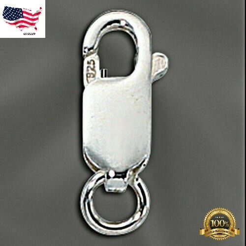 1pc, Sterling Silver Plated Lobster Claw Clasp Made in Italy Wholesale All Sizes