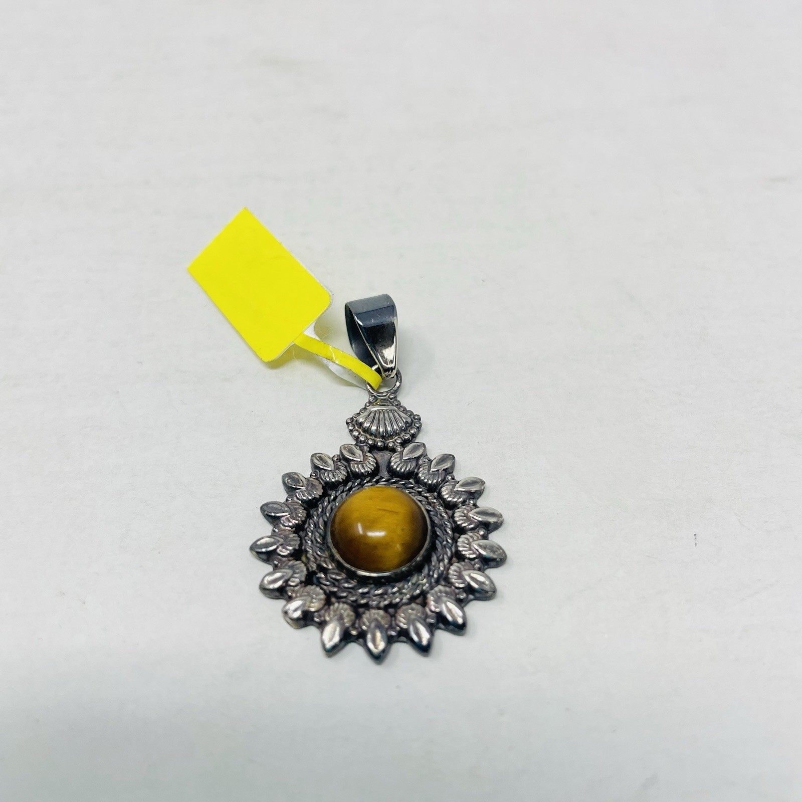 Shop LC Artisan Crafted Tigers Eye Pendant without Chain in Sterling Silver 5260