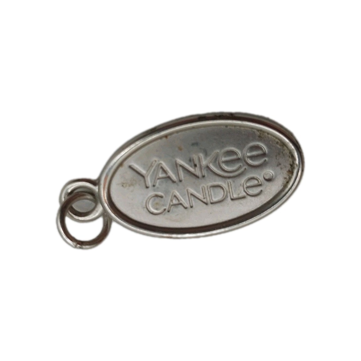 Yankee Candle Metal Branded Tag Charm Pendant Silver Tone READ