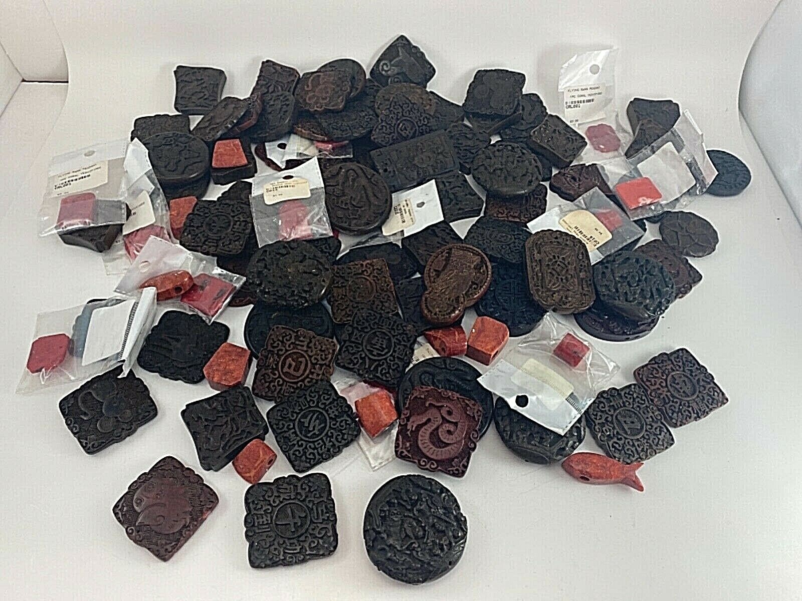 100 ~ Lot of Various Pendants ~ Sizes Colors Shapes and Styles Vary ~ Box 294G