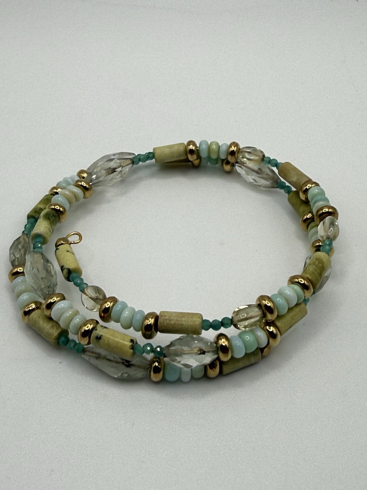 Semi precious stone bracelet- Peruvian Opal, Aventurine, Lemon Quartz & More